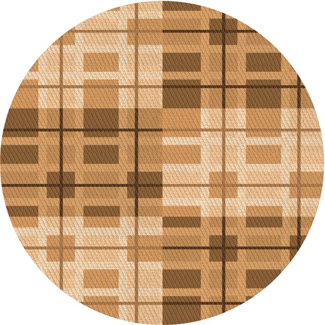 Ahgly Tapis Rond Lavable en Machine Intérieur Transitionnel Jaune Orange, 5 Pieds Rond