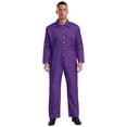 thumbnail image 2 of TiaoBug Combinaison une Pièce Unisexe pour Hommes à Manches Longues, Uniforme Salopette Violet 3TG, 2 of 6