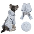 thumbnail image 2 of Waterproof Adjustable Dog Raincoat Reflective Dog Rain Jacket With Hoodie Lightweight Dog Rain Coat Dog Poncho Slicker For Small Medium And Large Dogs L As shown, 2 of 6