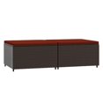 thumbnail image 1 of vidaXL Mobilier de Patio Pouf Repose-Pieds d'Extérieur avec Coussins en Rotin Poly, 1 of 6