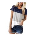 thumbnail image 3 of EIMELI T-shirt de Maternité Allaitement Hauts d'Allaitement Rayé Manches Courtes, 3 of 4