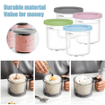 thumbnail image 4 of JUNWELL Creami Pints and Lids - 4 Pack for Ninja Colorful Creami for Ninja Storage Containers with Glass Tupperware Sets with Lids, 4 of 5