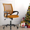 thumbnail image 1 of Dkelincs Mesh Office Chair Computer Desk Chair with 360° Casters & Armrest, Orange, 1 of 7