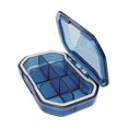 thumbnail image 2 of Xuanheng Small Pill Container Lightweight with Compartments Pill Holder for Bag Purse BlueRectangle, 2 of 8
