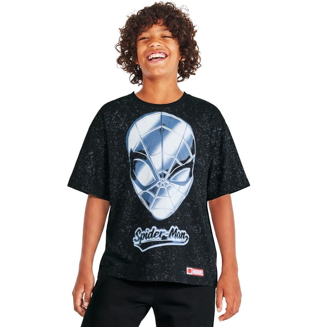 Marvel Boys' Spider-Man Washed T-Shirt