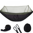 thumbnail image 1 of Automatic Quick-opening Tent-type Camping Hammock With Mosquito Net Lightweight Parachute Hammock For Camping Backpack Trekking Travel Backyard Beach 55”*114” Maximum Load-bearing 441LB, 1 of 8