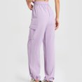 thumbnail image 3 of Timegard Womens Plus Size Cargo Pants Elastic High Waisted Drawstring Active Hiking Trousers with Pockets, 3 of 3