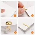 thumbnail image 5 of Unique Bargains 15x20mm Mini Brads Round Paper Fasteners for Art Crafting, Gold Tone 100pack, 5 of 5