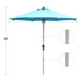 thumbnail image 2 of Costway 9' Patio Market Umbrella Outdoor Table  Aluminum Crank W/8 Rib Turquoise, 2 of 10