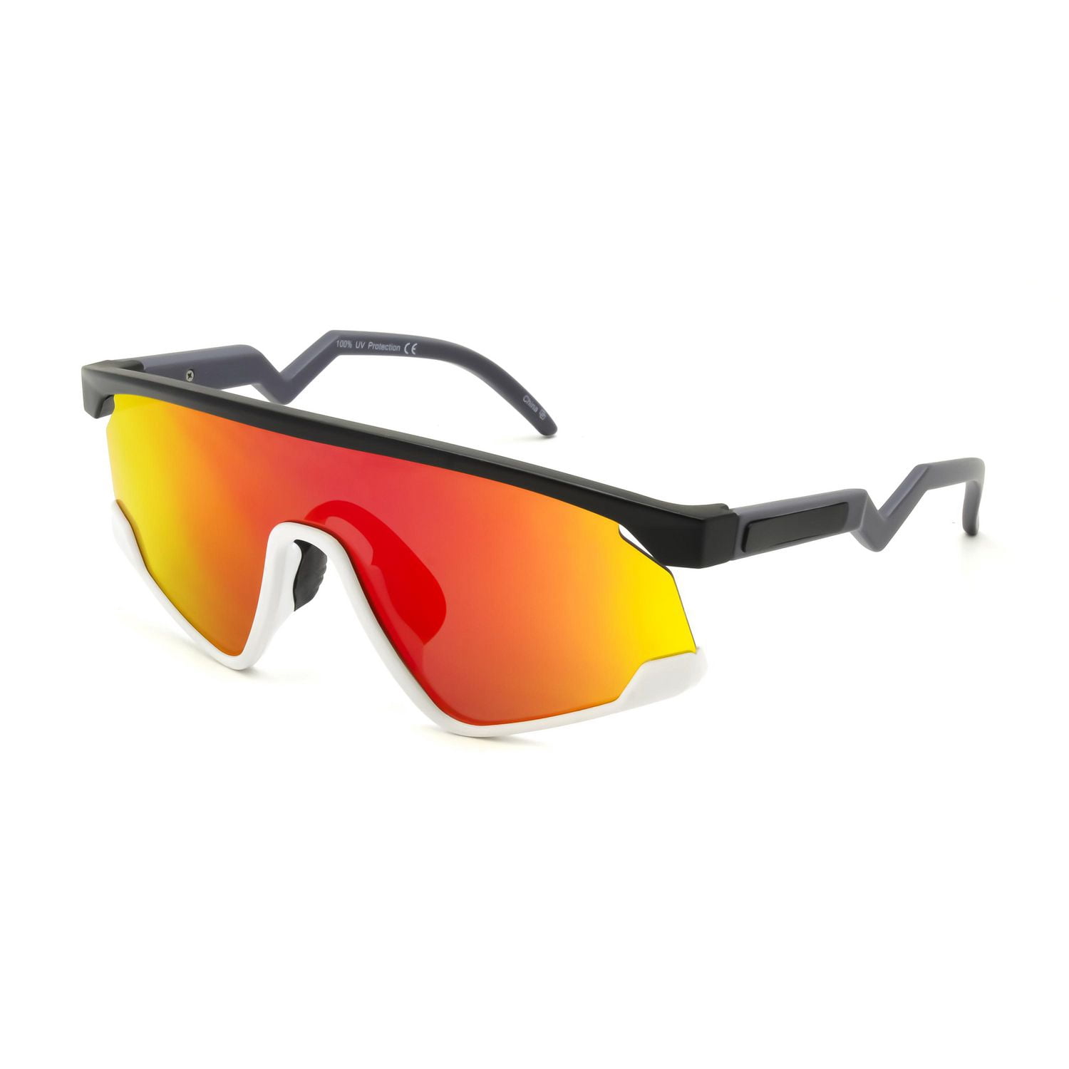 Athletic Works Black White and Red Shield Sunglasses
