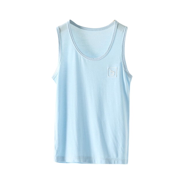 Sunnyoo Little Boy Racerback Tank Top Cartoon Print Round Neck Vest Casual Soft Comfortable Tanks