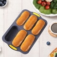 thumbnail image 2 of Feltree Silicones Bread Baguettes Moulds 6 Connections Hot Dog Silicones Molds Nonstick Baking Pan Baking Tools, 2 of 7