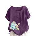 thumbnail image 1 of Birdeem Chemise Décontractée Oversize d'Été pour Femmes Col Rond Manches Courtes Imprimé Floral Ample, 1 of 1