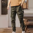 thumbnail image 4 of Mceream Pantalon Cargo Léger pour Homme, Randonnée en Plein Air, Pantalon de Travail, Jogging, Voyage, Chino avec Multiples Poches, Ropa Para Gimnasio de Hombre, Vert Armée, TG, 4 of 7