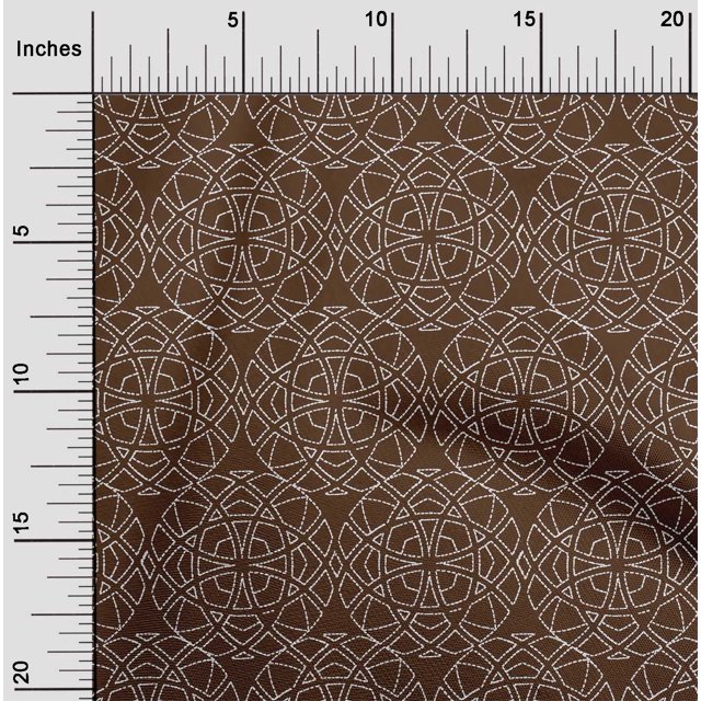 oneOone Cotton Poplin Fabric Shapes Geometric Sashiko Printed Craft Fabric BTY 56 Inch Wide