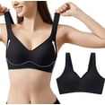 thumbnail image 2 of Soutien-gorge T-Shirt Col en V avec Armature Réglable Confortable pour Femmes, 2 of 6
