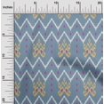 thumbnail image 1 of oneOone Cotton Poplin Fabric Paisley & Chevron Ikat Decor Fabric Printed BTY 56 Inch Wide, 1 of 4