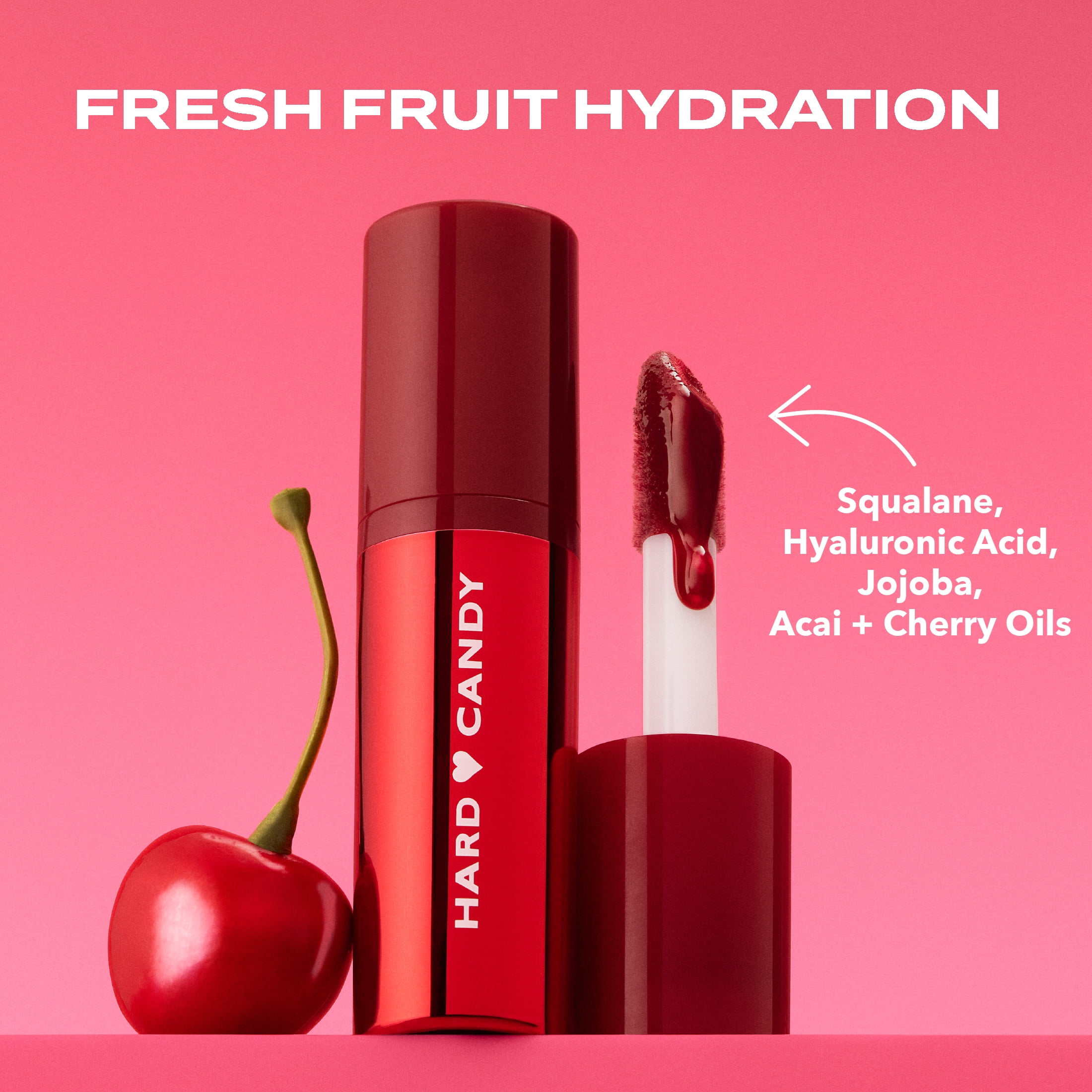 Hard Candy Pop Tint Lip Stain, Peach Fizz, Hydrating & Long-Lasting with Oils & Hyaluronic Acid