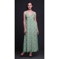thumbnail image 3 of Bimba Robe Longue Maxi à Bretelles Spaghetti Ajustables à Imprimé Floral Tenue de Plage d'Été-Petit, 3 of 6