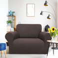 thumbnail image 1 of PiccoCasa Stretch Sofa Slipcover Washable Furniture Covers for Dogs Chocolate Small, 1 of 7