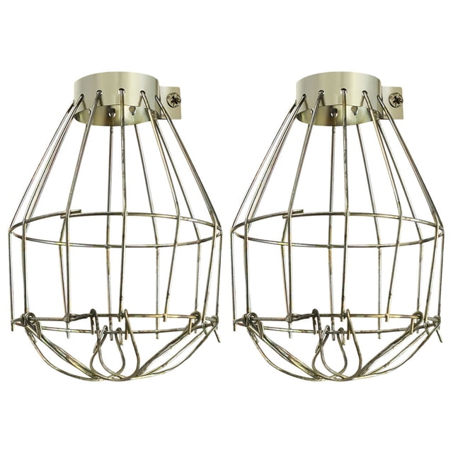 2pcs Lamp Bulb Guard Metal Lamp Cage Metal Bulb Guard Industrial Style Metal Lamp Guard Cage