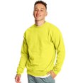 thumbnail image 1 of Hanes Mens EcoSmart Fleece Crewneck Sweatshirt, 2XL, Safety Green, 1 of 1