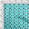 thumbnail image 1 of oneOone Tissu Tabby en Soie Bleu Aqua Rouge Insecte Projets d'Artisanat Décor Tissu Imprimé au Mètre 42 Pouces de Large, 1 of 4