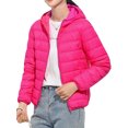 thumbnail image 1 of Innerwin Manteau Matelassé à Capuche pour Femme, Manteau d'Intérieur avec Poche, Tenue Décontractée, Rose Rouge, TP, 1 of 2
