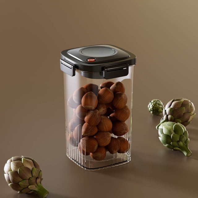Vacuum Sealed Jar For Miscellaneous Grain Storage Kitchen Food Plastic Transparent Storage And Storage Jar -proof Sealed Box For Five Grains