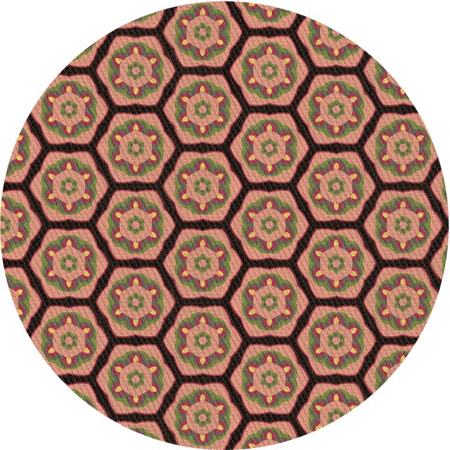 Ahgly Company Tapis Rond Lavable en Machine Intérieur Transitionnel Bronze Brun, 5 Pieds Rond