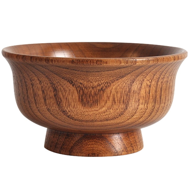 1pc Delicate Wooden Bowl Milk Tea Bowl Wooden Bowl Food Container Tableware
