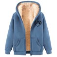 thumbnail image 2 of LOVZFMLL Jackets for Women's Fashionable Printed Fleece Hooded Sweatshirt Jacket, 2 of 4