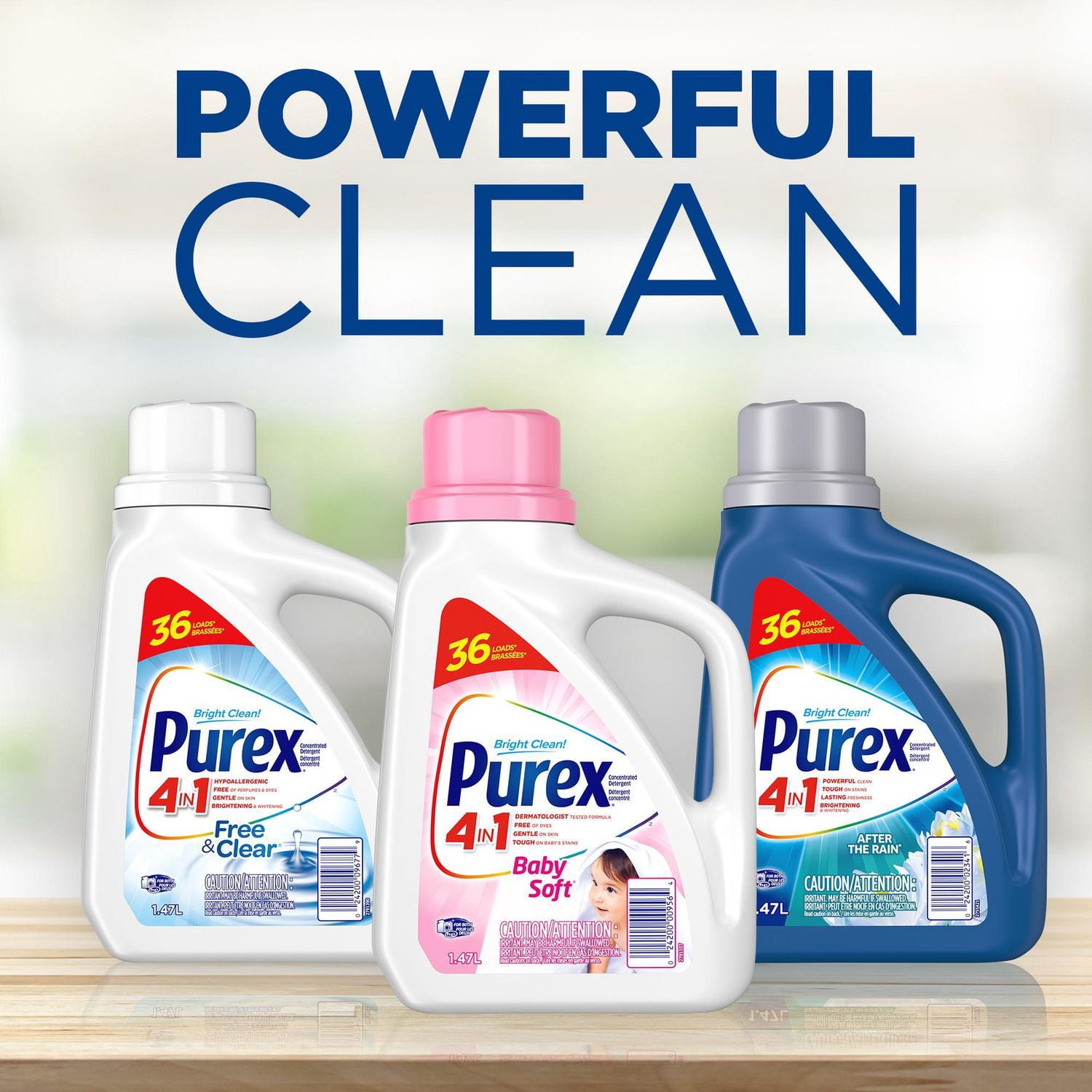 Purex Détergent à Lessive Liquide Concentré 4 en 1, Eau Froide, 6.0 Litres, 150 Brassées
