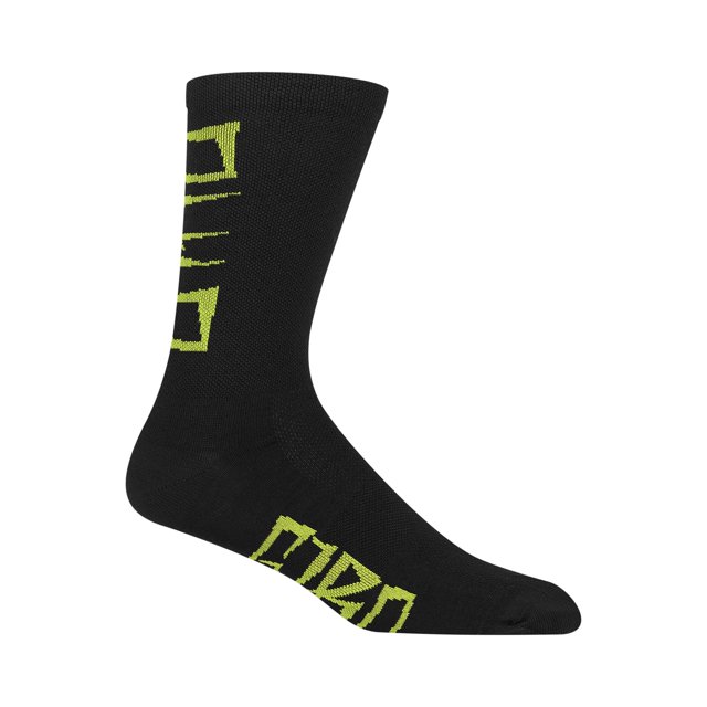 Giro Seasonal Merino Wool Adult Cycling Socks - Lime Breakdown (2022), Small