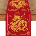 thumbnail image 1 of Celebrate New Year with Chinese Zodiac Dragon Table Runner 13x72 Inches, 1 of 8