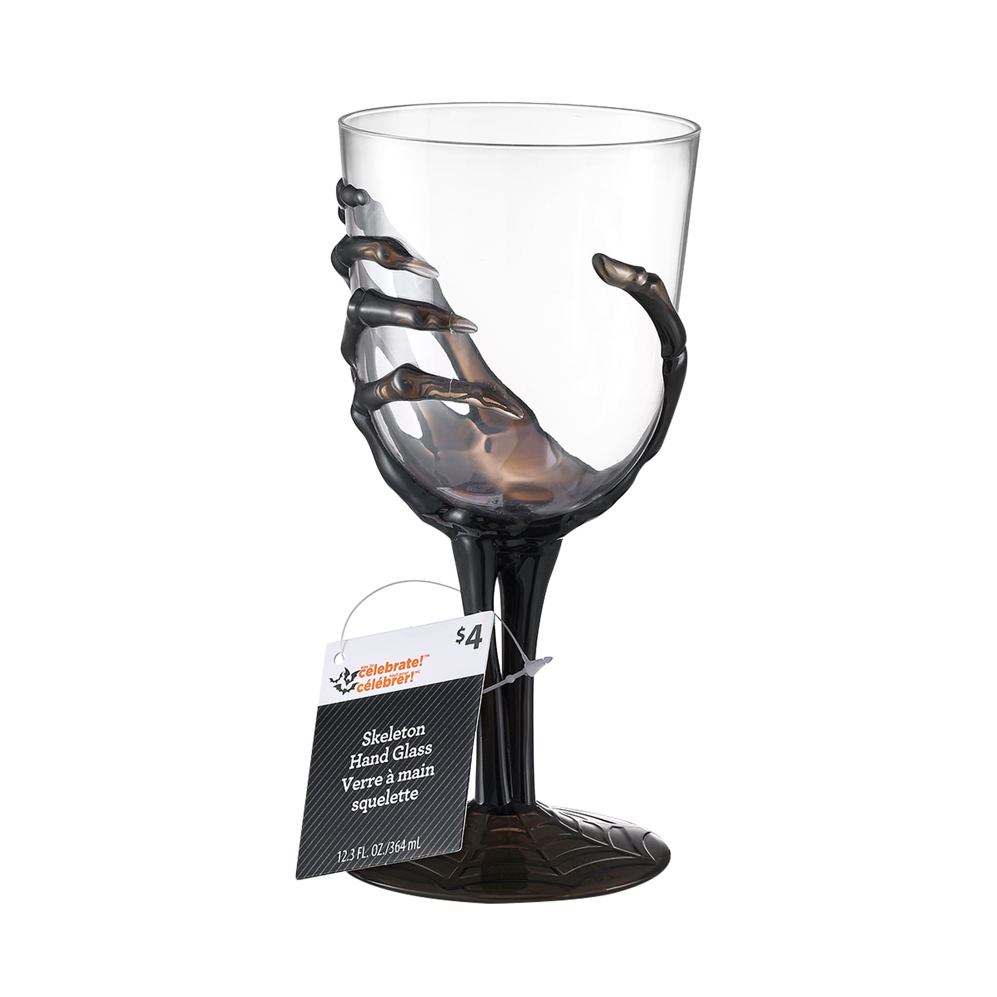 Halloween Skeleton Hand Glasses, For Adult use, Party item, 12.3 FL OZ, by Way to Celebrate
