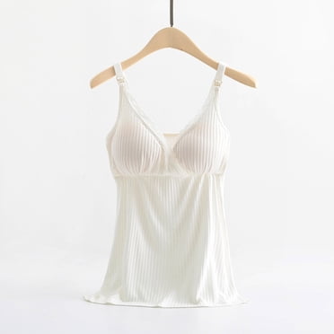 Dvkptbk Haut de Maternité et d'Allaitement pour Femmes Débardeur d'Allaitement T-Shirt Col Rond Couleur Unie Sans Manches Allaitement pour Femmes Enceintes Camisole Débardeurs T-Shirt - Soldes d'Été Liquidation
