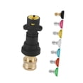 thumbnail image 4 of DYNWAVECA High Pressure Washer Adapter Quick Connect Sturdy Replacement Part Accessories Cleaning Tool Pressure Washer Fitting for Car 7 Nozzle Set, 4 of 10