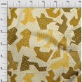 thumbnail image 3 of oneOone Rayon Gamboge Yellow Fabric Abstracts Sewing Craft Projects Fabric Prints By Yard 56 Inch Wide, 3 of 4