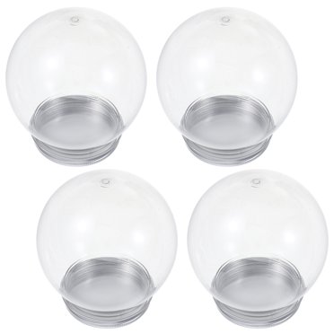 4PCS DIY Snow Globe Plastic Clear Plastic Globes Water Globe for Christmas Crafts Making DIY Craft Props Clear Empty Snow Globes
