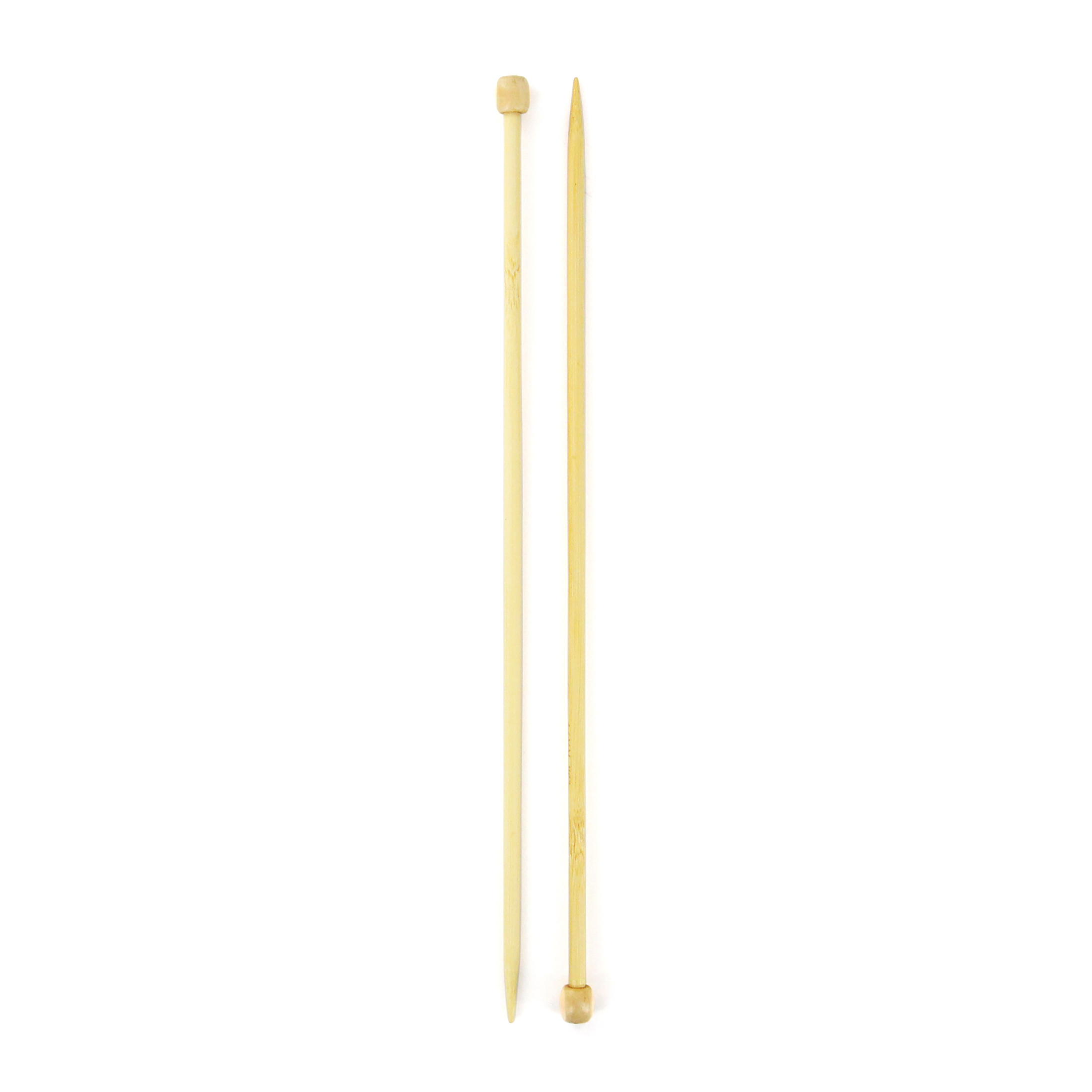 LOVE KNITTING Aiguilles à tricoter droites en bambou, 25 cm (10 po), 4,5 mm (US 7)