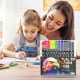 thumbnail image 1 of EGNMCR Double Line Pen Color Hand Account Pen Dream Metal Pen Hand-painted 24 Color Highlighter Marker Pen 3ml Water Color Pen, 1 of 9