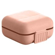 LSLJS Travel Pills Organizer Portable Pills Case & Medicines Box with Silicon Rubber Ring Inside, Double Sealed Flip Cover, Classified Storage and Sorting Of Drugs