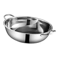 thumbnail image 4 of DOLITY Stainless Steel Hot Pot Chinese Hot Pot for Barbecue Family Gathering Picnic 28cm with Divider, 4 of 9