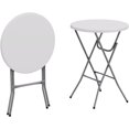 thumbnail image 1 of FDW 31.5'' Weatherproof Folding High Top Bar Table - Portable Round Cocktail Table for Indoor Outdoor Events, 1 of 7