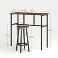 thumbnail image 3 of HOMCOM Ensemble de Table de Bar 6 Pcs avec 2 Tables de Déjeuner 4 Tabourets pour Cuisine, 3 of 10