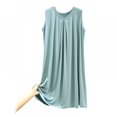 thumbnail image 1 of Modal Lingerie Chemise de Nuit Sans Manches pour Femmes, Robe de Nuit d'Été, Camisoles Unies, 1 of 9
