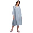 thumbnail image 2 of Moomaya Robe de Nuit Longue Jusqu'au Genou à Patte de Boutonnage pour Femmes, Imprimée, 2 of 6