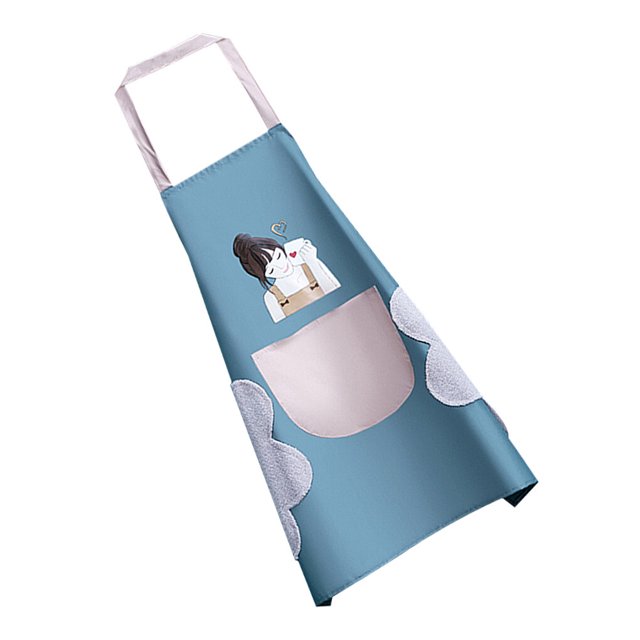Tablier de Poche en PVC Ajustable Imperméable Tablier de Poche Tablier Imperméable Tablier en PVC Ajustable Anti-Huile Accessoire de Cuisine, Type 1, Bleu Lac