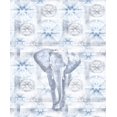 thumbnail image 1 of Soimoi Satin Silk Fabric Elephant & Wheel Panel Print Sewing Fabric Yard 42 Inch Wide, 1 of 3